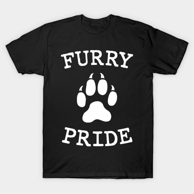 Furry Pride Paw Print Funny Cute T-Shirt by Mellowdellow